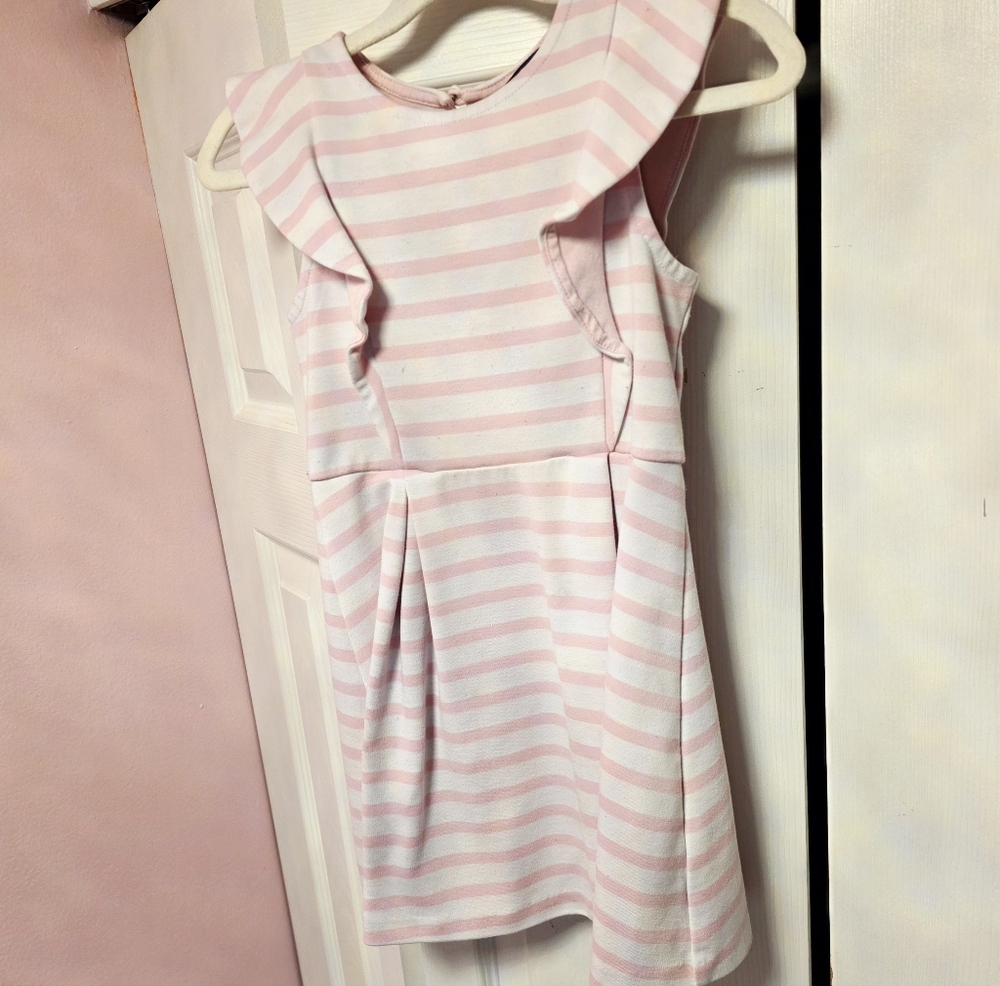 Polo by Ralph Lauren Girls Light Pink Striped Dress